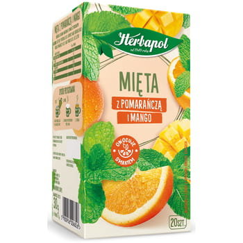 Herbata ziołowa Herbapol mięta z pomarańczą i mango 20 szt. - Herbapol