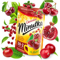 Herbatka owocowa Minutka z wiśnią, żurawinką i granatem 32 torebki