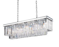 Hereford Rectangle Chrome żyrandol kryształowy 100cm
