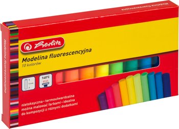 Herlitz, Modelina fluorescencyjna, 10 kolorów - Herlitz