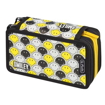 Herlitz, piórnik potrójny, Smiley B&Y Faces - Herlitz