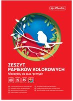Herlitz Zeszyt Papierów Kolorowych A5, 10 Kolorów, Wycinanka Herlitz