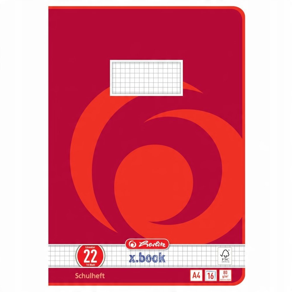 Quaderni Herlitz A4 16 Fogli A Quadretti | Confezione Da 10 Pezzi, Rigatura 26, Carta Senza Legno