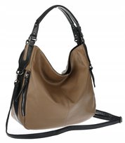 HERNAN Torebka Damska Worek Modna Torba Listonoszka na Ramię HB038 Brazowa