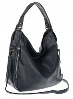 HERNAN Włoska marka Torebka Damska Worek Listonoszka Torba HB038 Granatowa