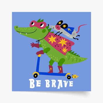 Heroes - Be brave Plakat Premium 80x80 - Empik Foto