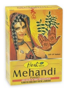 Hesh, henna do włosów i zdobienia ciała Mehandi czerwona, 100 g - Hesh