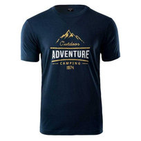Hi-Tec T-Shirt Męska Z Bawełny Lore (XXL (193cm) / Granatowy) Hi-Tec