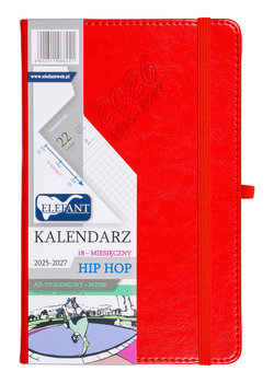 Hip hop Kalendarz 18 miesięczny A5 tygodniowy czerwony (73770817 ) - Elefant