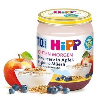 Фото - Дитяче харчування Hipp , Bio, jogurt z musli borówkami i jabłkiem, 160 g 