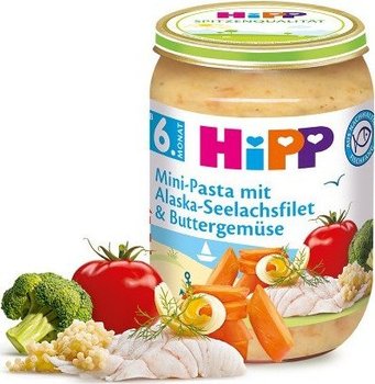 HiPP, Bio, mintaj w maślanych warzywach z mini makaronem, 190 g - Hipp