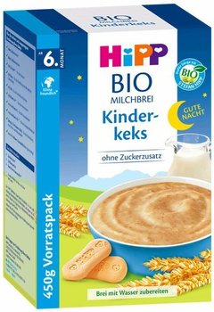 HiPP, Bio, mleczna kaszka na noc biszkopt i wanilia, 2x225 g - Hipp
