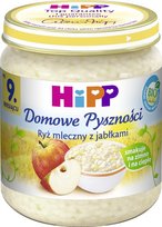 Hipp, Domowe pyszności, ryż mleczny z jabłkami - bio, 200 g, 9m+