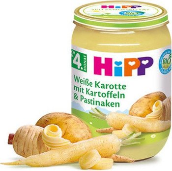 HiPP, ekologiczna biała marchew ziemniaki pasternak, 190 g - Hipp