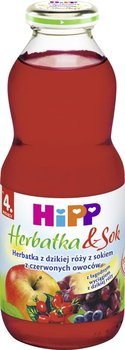 Hipp, Herbatka&sok, Herbatka z dzikiej róży z sokiem z czerwonych owoców, 500 ml, 4m+ - Hipp