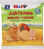 Hipp, Jabłkowe wafelki ryżowe bio, 30 g