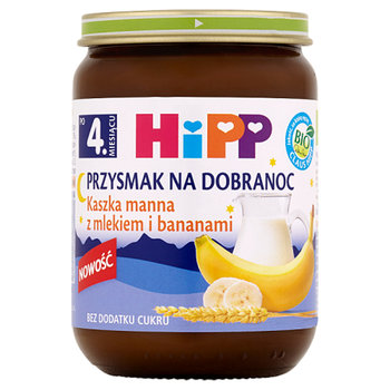 Hipp na dobranoc kaszka manna z bananami 190g - Hipp