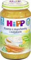 Hipp, Obiadek, Risotto z marchewką i indykiem bio, 220 g, 7m+