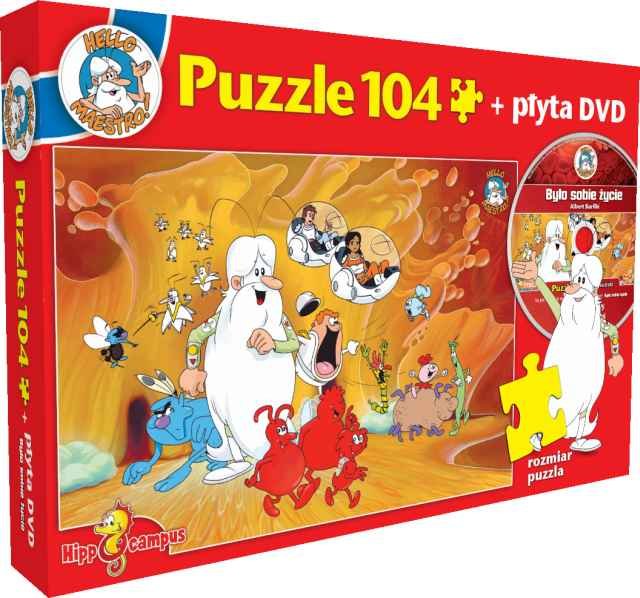Hippocampus, puzzle, zestaw, Było sobie życie + DVD, 104 el.
