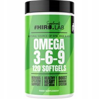 HIRO.LAB Omega 3-6-9 120 kaps. zdrowe KWASY TŁUSZCZOWE - EPA, DHA & ALA Hiro.Lab
