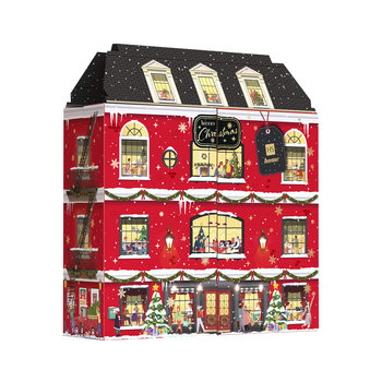 HISKIN MERRY CHRISTMAS HOME KALENDARZ ADWENTOWY ZE ŚWIĄTECZNYMI ŚWIECAMI Z MOTYWEM KAMIENICY, 24 OKIENKA - Hiskin Home