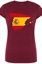 Hiszpania Flaga Damski T-shirt Modny Rozm.XXL