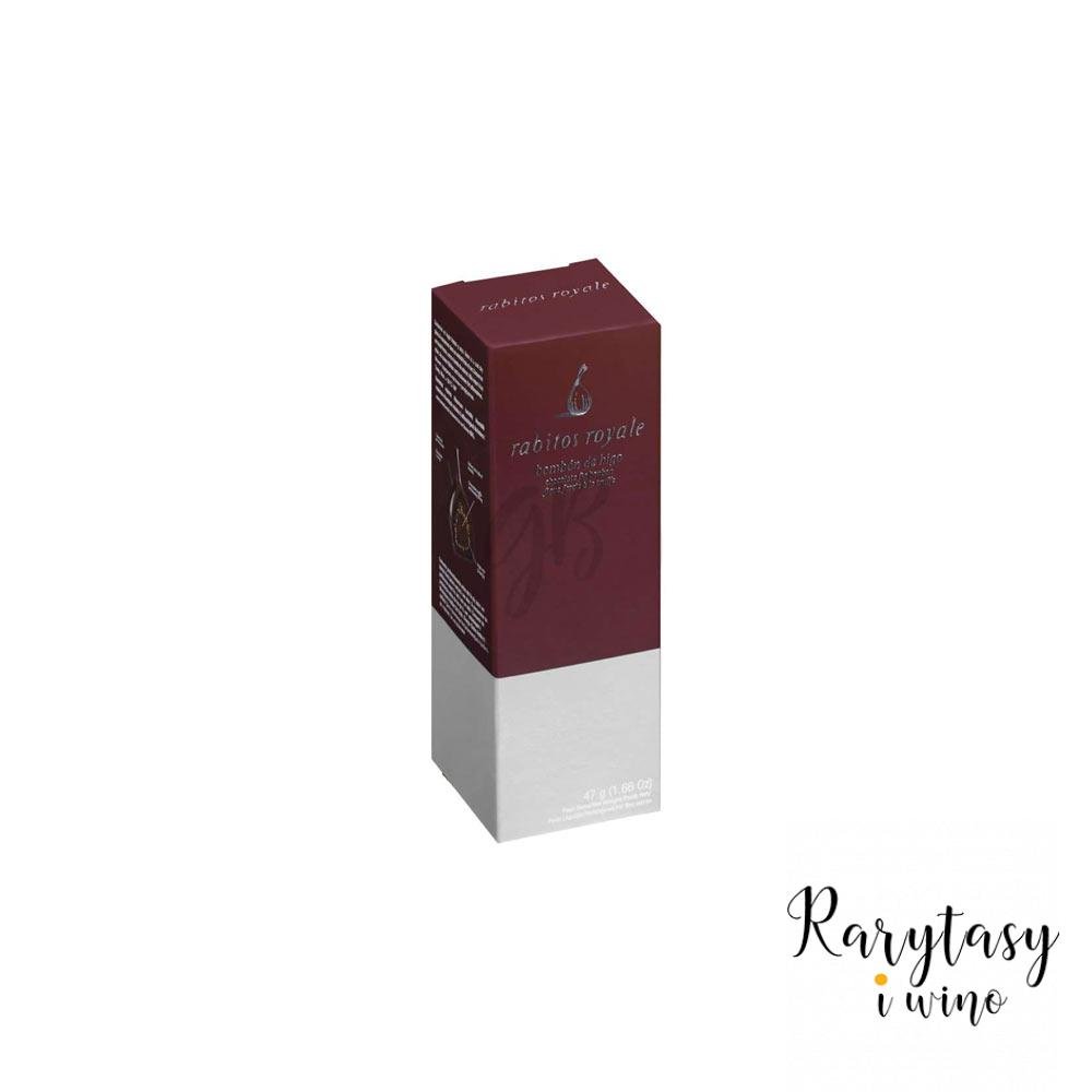 Inny producent Hiszpańskie Figi Nadziewane Praliną z Brandy w Czekoladzie 'Bombon de Higo Relleno de Trufa de Chocolate al Brandy' Rabitos Royales La Higuera 47g