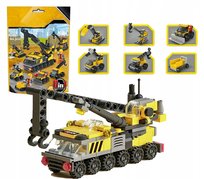 HIT KLOCKI PLAC BUDOWY POJAZDY BUDOWLANE TECHNICZNE BUDOWA zestaw 6w1