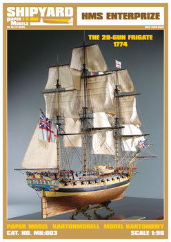 HMS Enterprize 1774 Model Kartonowy
