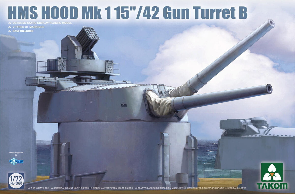 Hms Hood Mk1 15''/42 Gun Turret B 1:72 Takom 5020 - Takom | Sklep EMPIK.COM