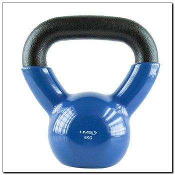 HMS, Kettlebell żeliwny pokryty winylem, KNV06 Blue, 6kg - HMS