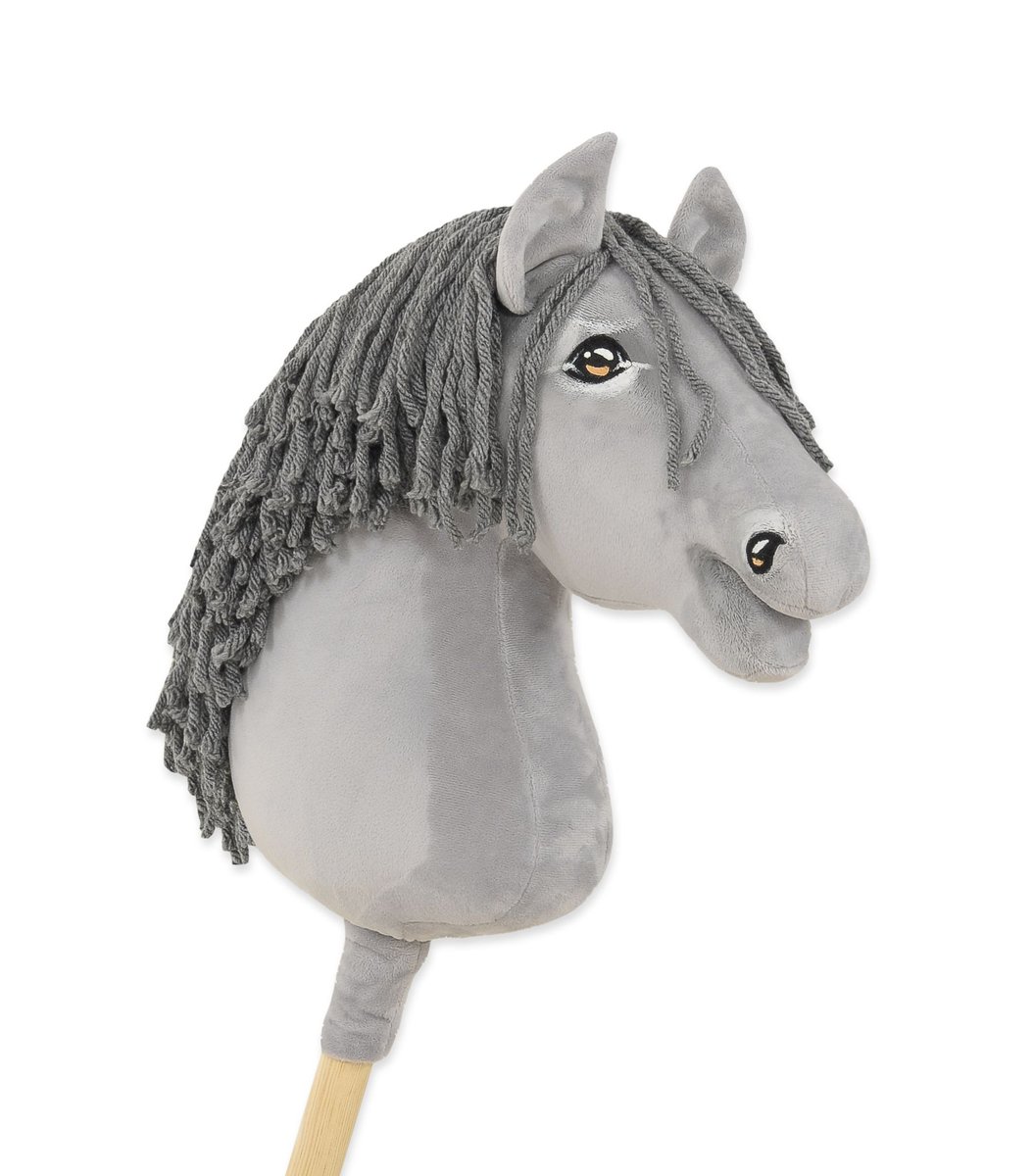 Фото - М'яка іграшка Hobby Horse Duży Koń Na Kiju Premium - Siwy Ii A3 / Super  Horse 