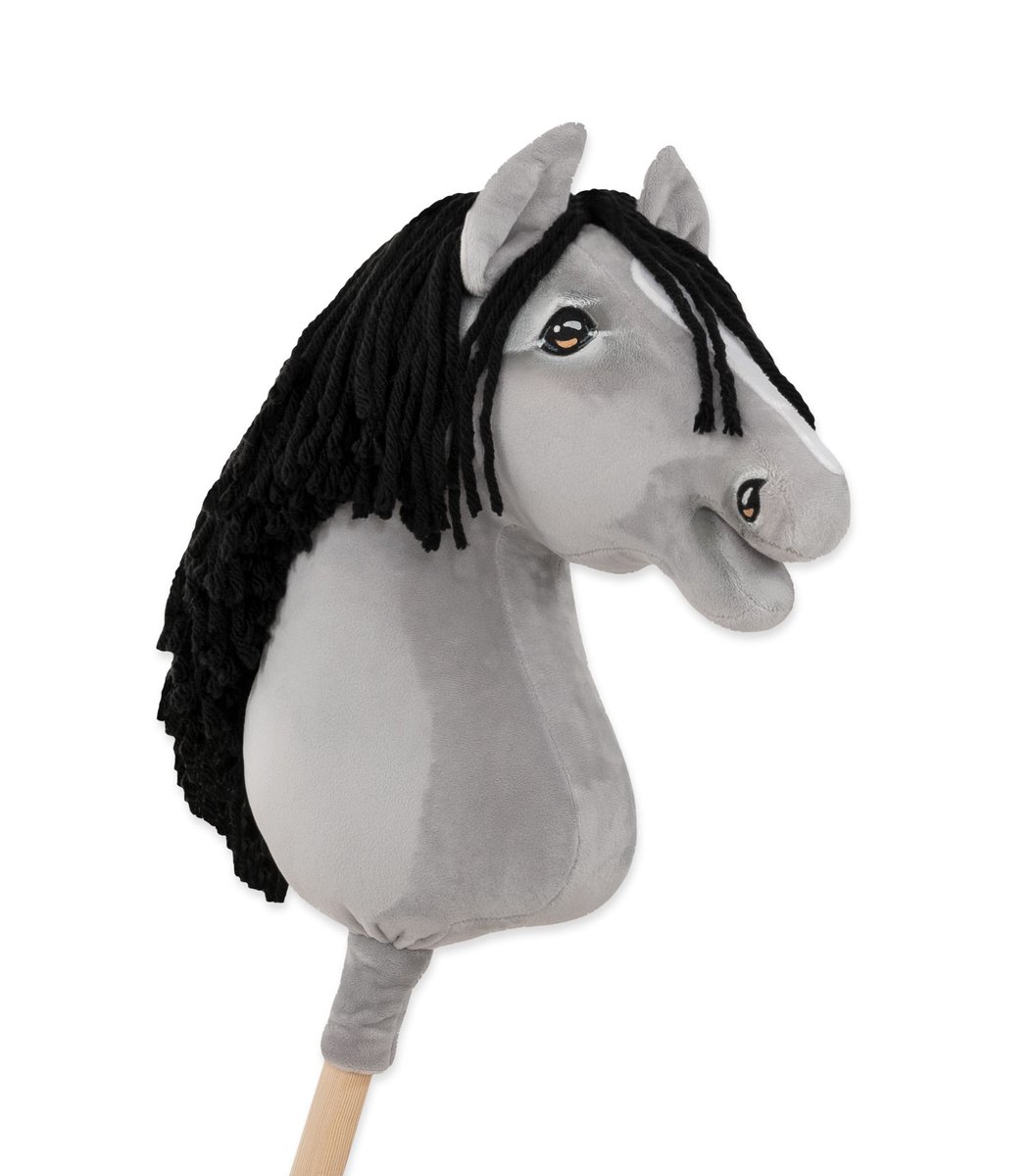 Фото - М'яка іграшка Hobby Horse Duży Koń Na Kiju Premium - Siwy Iv A3 