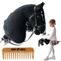 HOBBY HORSE KOŃ NA KIJU A3 KONIK GŁOWA KONIA PATYKU Z GRZYWĄ + GRZEBIEŃ [M-HOBBYHORSE2]