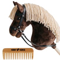 HOBBY HORSE KOŃ NA KIJU A3 KONIK GŁOWA KONIA PATYKU Z GRZYWĄ + GRZEBIEŃ [M-HOBBYHORSE3]