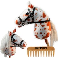 HOBBY HORSE KOŃ NA KIJU A3 KONIK GŁOWA KONIA PATYKU Z GRZYWĄ + GRZEBIEŃ [M-HOBBYHORSE8]