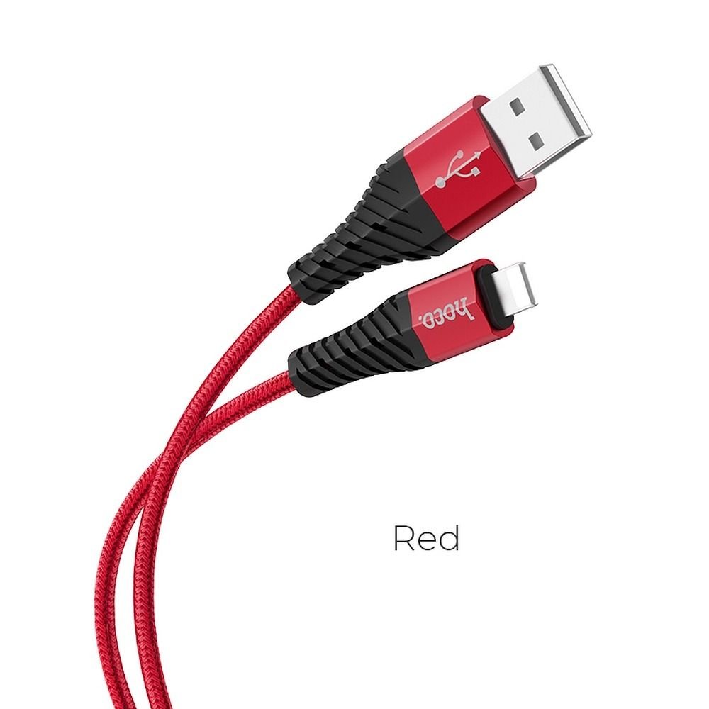 Zdjęcia - Kabel Hoco  USB do iPhone Lightning 8-pin COOL X38 1 metr czerwony 