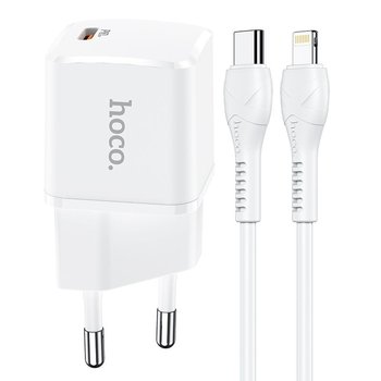 HOCO ładowarka sieciowa Typ C + kabel Typ C do iPhone Lightning 8-pin Power Delivery 20W Starter N10 biała - Hoco