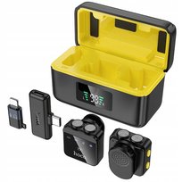 HOCO mikrofon krawatowy bezprzewodowy Lightning /Typ C podwójny Zestaw