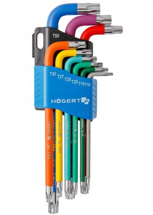 Hoegert Technik Klucze TORX kodowane kolorem