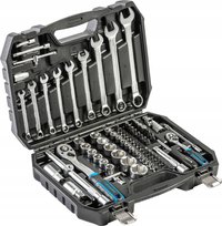 Hoegert Technik Zestaw narzędziowy 85 elementów CrV grzechotki 72T CrMo 