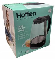 HOFFEN Szklany czajnik elektryczny 1,8 l 2200 W HO-00060 CZARNY HOFFEN