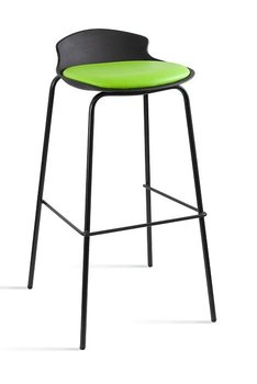 Hoker barowy, krzesło, duke, czarny, zielony - Unique