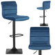 Hoker barowy, krzeslo obrotowe, regulowane, stołek SOFOTEL Drava, niebieski  - SOFOTEL