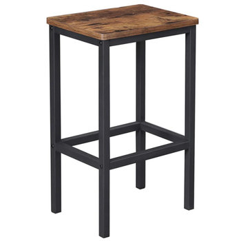 Hoker ciemny brąz taboret do kuchni barowy nowoczesny BEGRYF 40x30x65 - BEGRYF