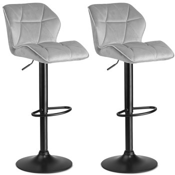 Hoker, krzesło barowe, obrotowe, regulowane, stołek, Sofotel, odcienie szarości - SOFOTEL
