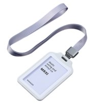 Holder na identyfikator ze smyczą Dezhi – stylowy i praktyczny SZARY