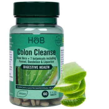 Holland & Barrett, Colon Cleanse aloes, Oczyszczanie jelita grubego, Suplement diety, 120 tabl. - Holland & Barrett