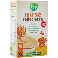 Holle baby food, Kaszka jaglana pełnoziarnista, Bio, 4m+, 225 g