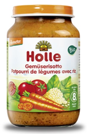 Фото - Дитяче харчування Holle , Bio, wegetariańskie warzywne risotto, 220 g 